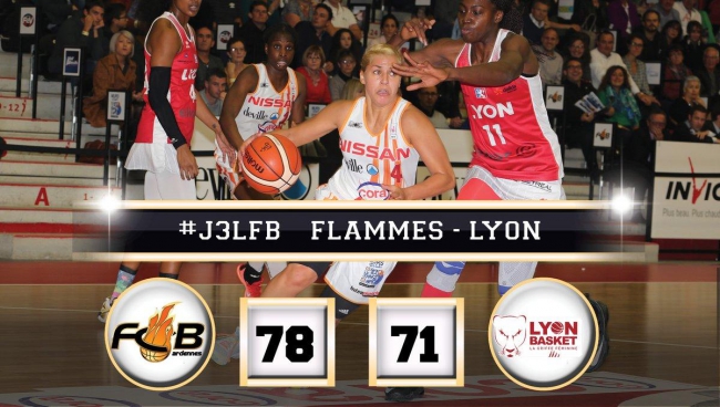 LFB : victoire dans la douleur des Flammes face à Lyon (78-71). 