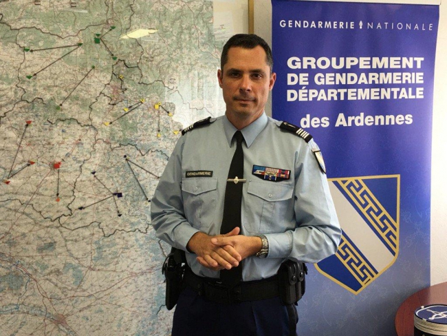 Frédéric Mollard le nouvel homme fort des gendarmes ardennais. 