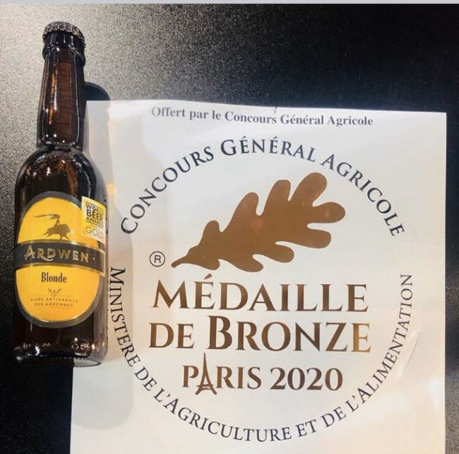 Une médaille de bronze pour la brasserie Ardwen au Concours Général Agricole à Paris. 