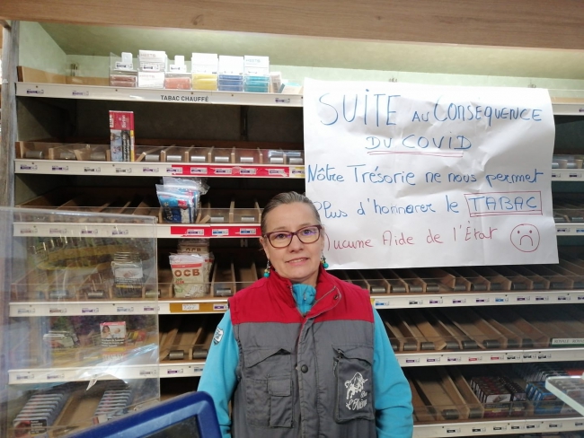 Conséquence de la crise sanitaire, le bar-tabac l’Aréna à Douzy obligé de fermer par manque de trésorerie et donc d'approvisionnement en tabac
