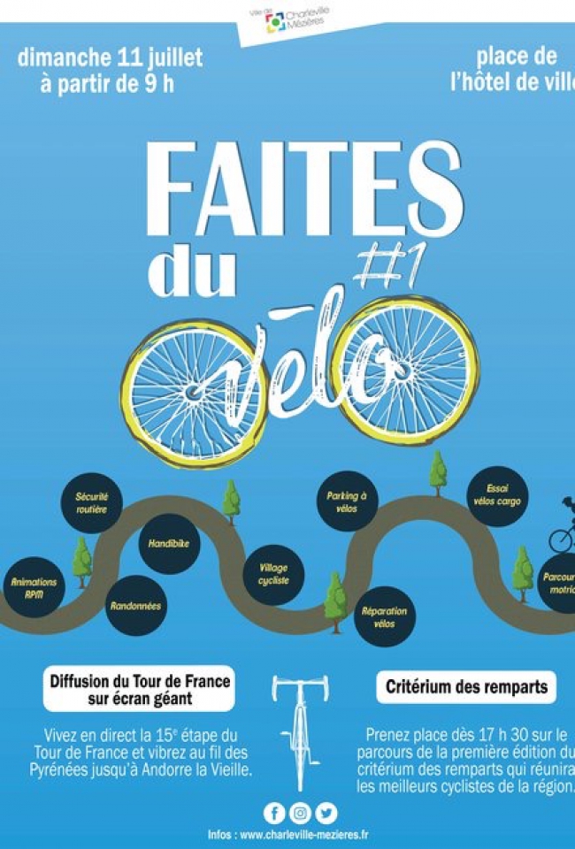 « Faites du vélo » première édition ce dimanche à Charleville-Mézières