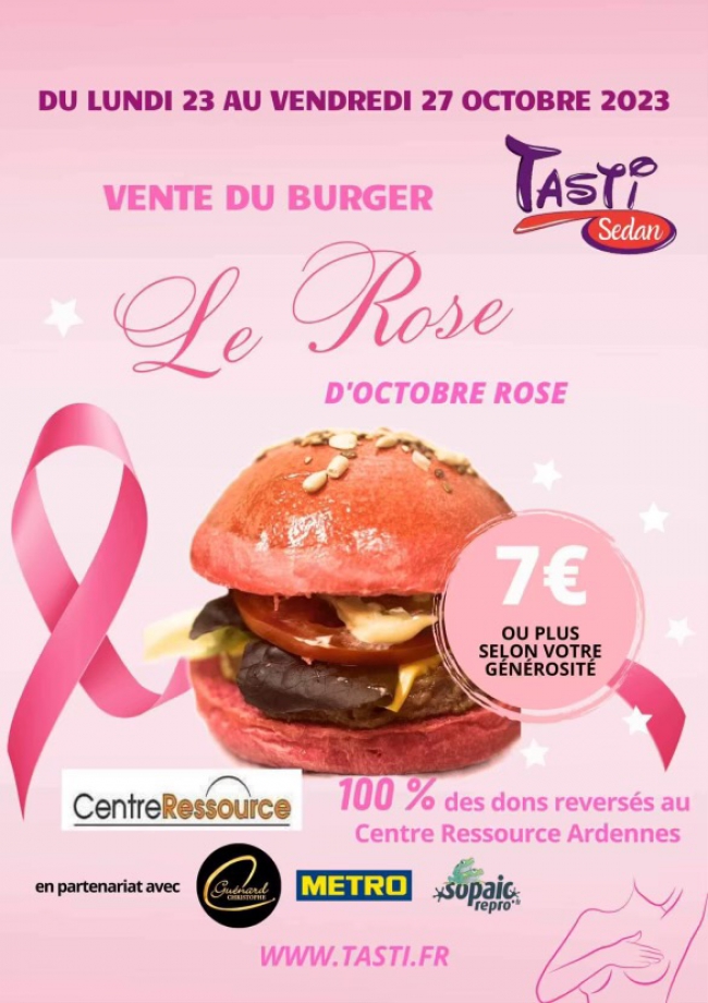 Sedan : un burger « Rose » pour la bonne cause