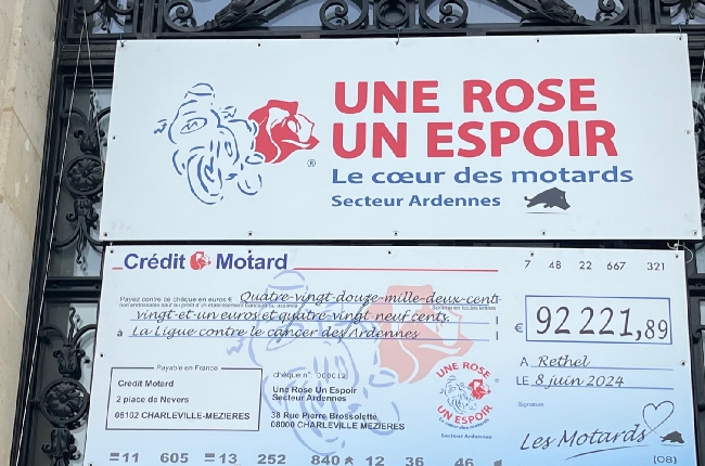 Une Rose Un Espoir 08 : Un chèque record de 92 221 euros pour  la lutte contre le cancer dans les Ardennes  