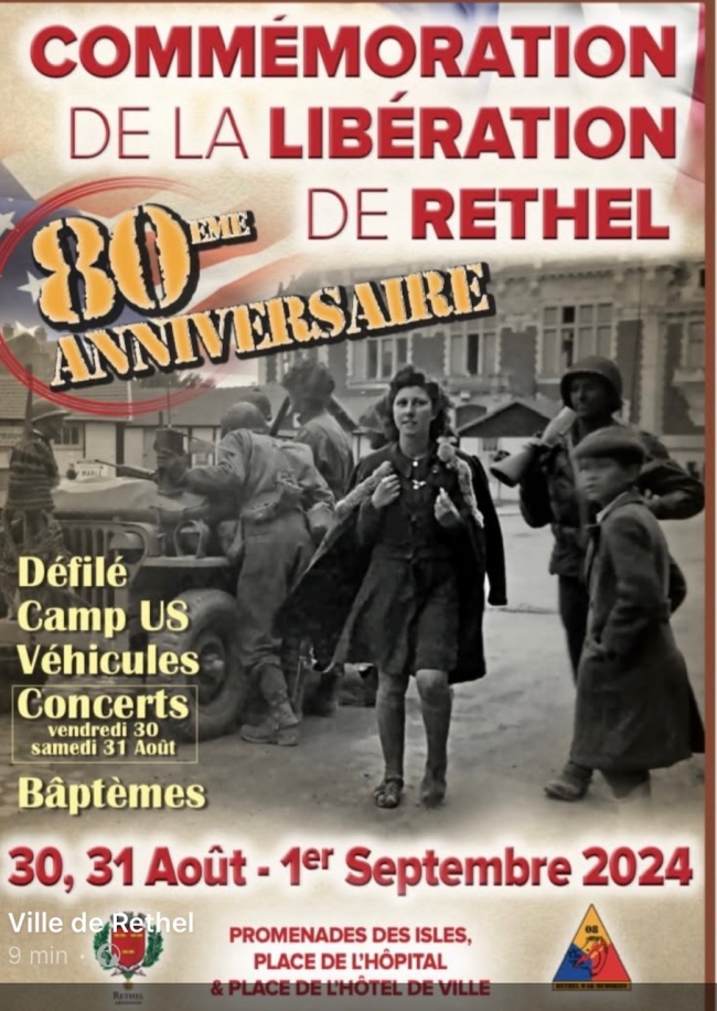 Commémorations du 80ème anniversaire de la libération de Rethel ce week-end