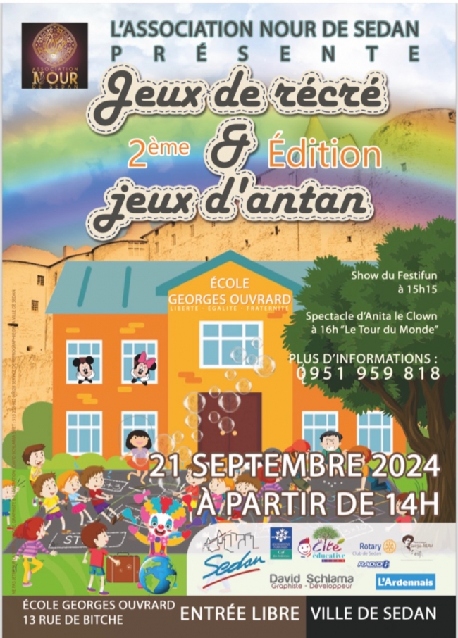 Sedan : Deuxième édition de « Jeux de récré et Jeux d’antan », de l'association Nour de Sedan