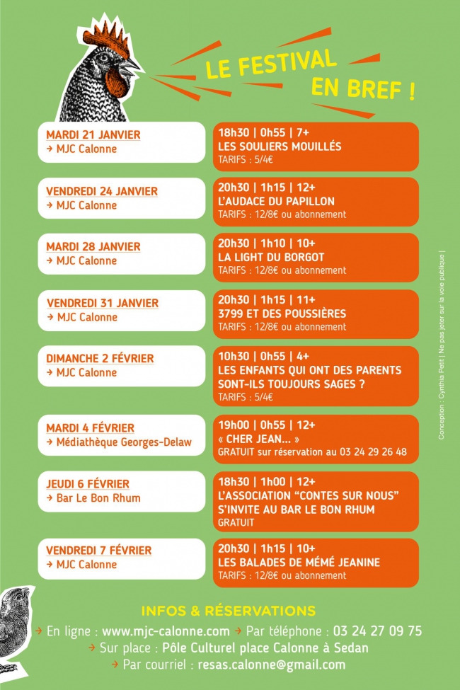 Les arts du récits à l'honneur à la MJC Calonne de Sedan, du 21 janvier au 7 février, avec la nouvelle édition du Festival des Petites Langues Bien Pendues