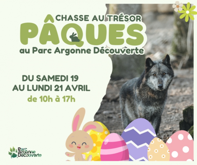 Le Lapin de Pâques a besoin d’aide pour retrouver son trésor au sein du Parc Argonne Découverte
