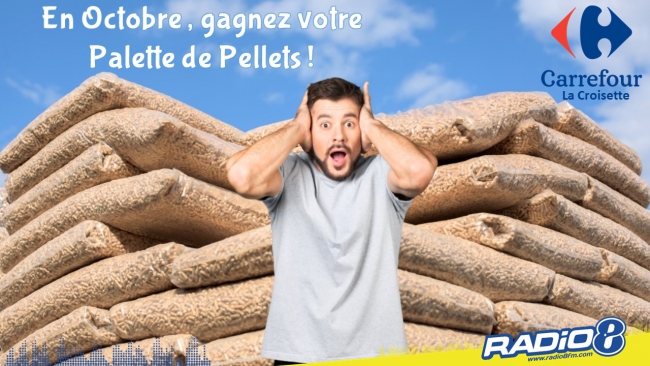 En Octobre sur RADIO 8  gagnez votre palette de Pellets 