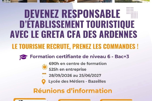 Tu rêves de gérer ton propre établissement hôtelier et touristique ? Le lycée de Bazeilles à ce qu'il te faut 