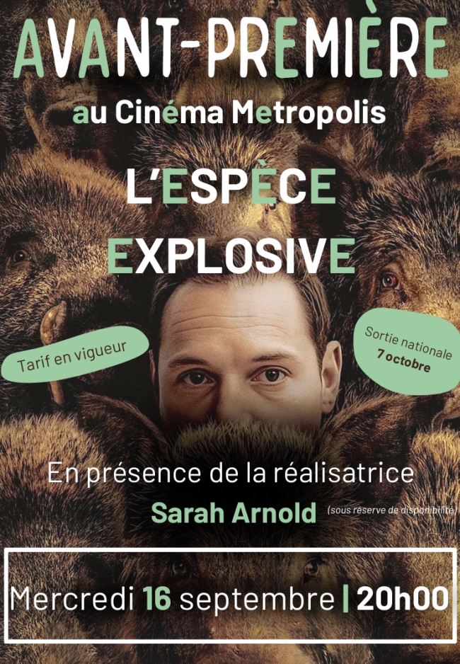 Ardennes : Avant Première du film L'espèce Explosive au Cinéma Métropolis le 16 septembre